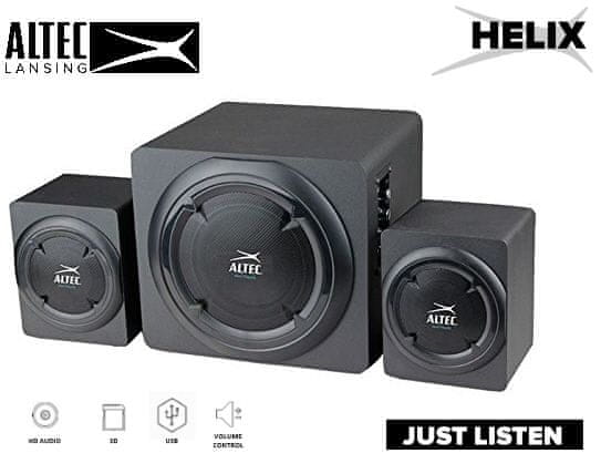 Altec Lansing visoko zmogljivi multimedijski zvočniki 2.1 Helix AL-SND339F