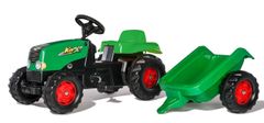 traktor na pedala Rolly Kid s prikolico - zelena