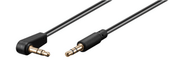 Goobay AUX Audio Connector kabel, 3.5 mm stereo; 3-pin slim CU kotni, 1,5 m