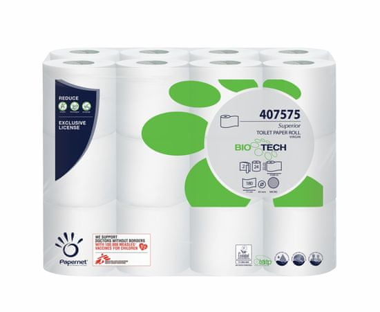 Papernet biorazgradljiv toaletni papir Biotech, 96 rolic