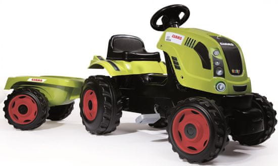 Smoby otroški traktor s pedali in priklopnikom Class, zelen
