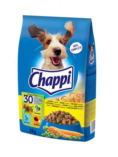 Chappi suha hrana za odrasle pse, perutnina in zelenjava, 3 kg