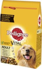 Pedigree suha hrana za odrasle pse, govedina/zelenjava, 2,6 kg