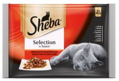 Sheba mokra hrana za mačke, mesni izbor, 4 x 85 g
