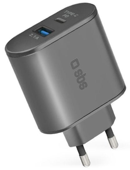 SBS potovalni adapter s tehnologijo Power Delivery, USB/USB-C, 45 W