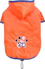Doggy Dolly dežni plašč, 2 tački, oranžen, L - Odprta embalaža