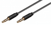 AUX Audio kabel, 3.5 mm, Stereo, 4-pin, Slim, CU, 0,5 m