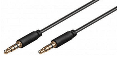 Goobay AUX Audio kabel, 3.5 mm, Stereo, 4-pin, Slim, CU, 1 m