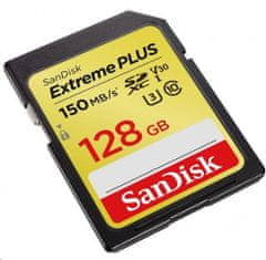 SanDisk Extreme Plus SDXC spominska kartica, 128 GB