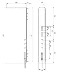 Deante termostatski vgradni kopalniški stolp Multibox NOO 051T