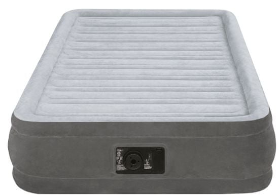 Intex napihljiva postelja Twin Comfort-plush mid rise airbed kit (w/220-240V, z vgrajeno črpalko), (67766)