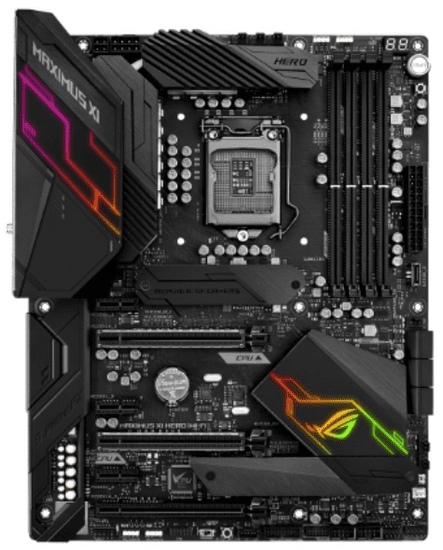 ASUS osnovna plošča ROG Maximus XI Hero, DDR4, USB 3.1 Gen2, Wi-Fi, RGB LED, LGA1151, ATX