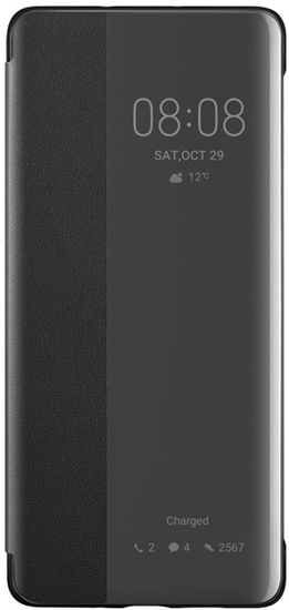 Huawei preklopna torbica Huawei P30 Pro Smart View, črna, z okenčkom