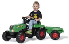 Rolly Toys traktor na pedala Rolly Kid s prikolico - zelena