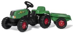 traktor na pedala Rolly Kid s prikolico - zelena