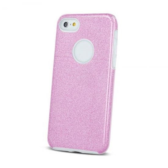 ovitek Bling za Samsung Galaxy S10 G973 roza s srebrnimi bleščicami, silikonski