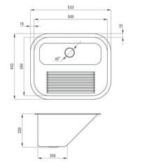 Deante garažno korito ZYK 0100, inox