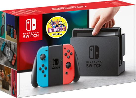 Nintendo igralna konzola Switch, rdeče/modra + igra Just Dance 2019