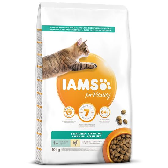 IAMS hrana za mačke Cat Adult Sterilized Chicken, 10 kg