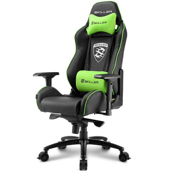 Sharkoon gamerski stol Skiller SGS3, črn/zelen