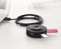 Ugreen USB vozlišče (hub), USB 2.0, 4-portno, črno