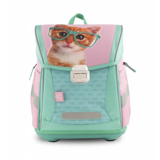 Studio Pets šolska torba, mačka z očali Metal Lock