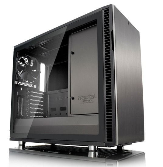 Fractal Design ohišje Define R6 USB-C Gunmetal TG MidiATX, okno, črno
