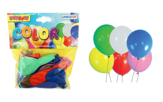 Unikatoy baloni barvni 24 kosov (21696)