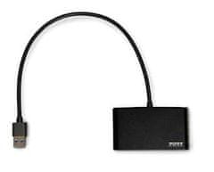 Port Designs razdelilec USB 3.0, 4-portni, aluminij
