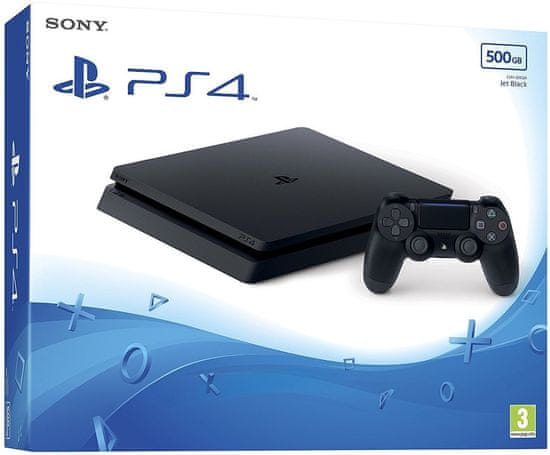 Sony Playstation 4 Slim, 500GB, črn, (PS719407775)