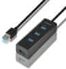 HUE-S2BL priklopna postaja, 4x USB 3.0, 1,2 m, črna