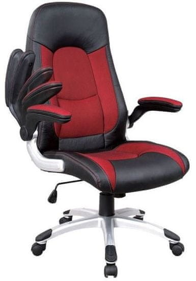 Hyle pisarniški stol K-8327, črn/rdeč