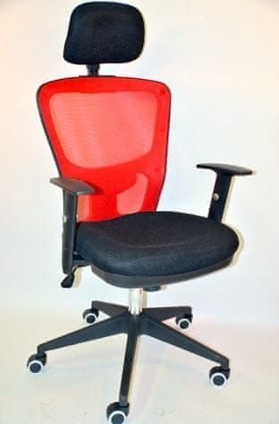 Hyle pisarniški stol HY-7006C, črn/rdeč