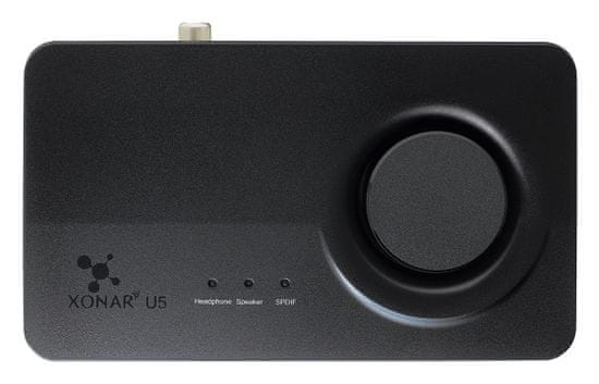 ASUS zvočna kartica Xonar U5, 5.1, USB - Odprta embalaža