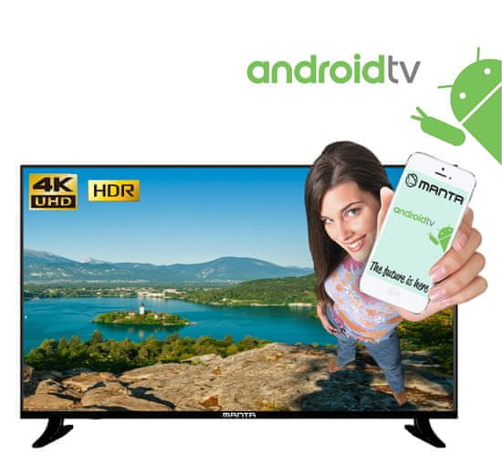 Manta 4K-UHD LED televizor 55LUA68L, Android, Smart, HDR, WiFi