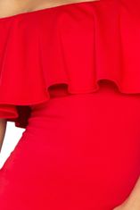 Numoco Ženska obleka 138-2, rdeča, S