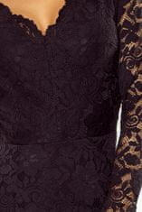 Numoco Ženska čipkasta obleka Evrairin črna L