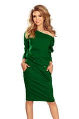 Numoco Ženska mini obleka Caner temno zelena XXL