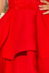 Numoco Ženska večerna obleka Laura rdeča L