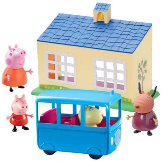 TM Toys set s šolskim avtobusom s šolo Pujsa Pepa