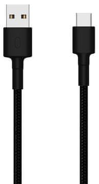 Xiaomi Mi USB-C na USB-A pleten kabel, 1m, črn (18714)