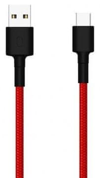 Xiaomi Mi USB-C na USB-A pleten kabel, 1m, rdeč (18863)