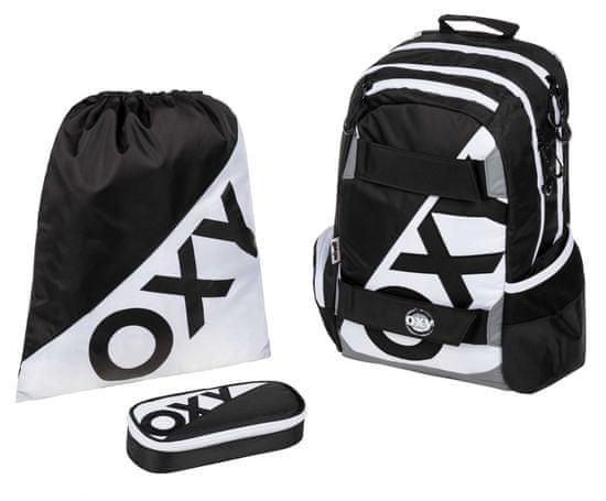 Oxybag šolski komplet OXY NEON LINE Black &amp; White
