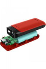 CellularLine prenosna baterija 5200, USB-C, rdeča