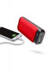 CellularLine prenosna baterija 5200, USB-C, rdeča