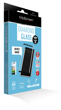 Screenprotector Diamond Glass Edge 3D zaščitno kaljeno steklo za Huawei P30 Pro, črn