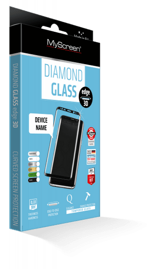 Screenprotector Diamond Glass Edge 3D zaščitno kaljeno steklo za Huawei P30 Pro, črn