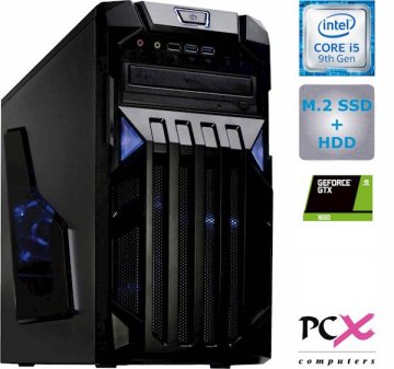 PCX namizni računalnik PCX EXAM i5-9400F/8GB/SSD 256GB+HDD 1TB/GTX1650/FreeDOS (PCX EXAM GAMING 4.0)