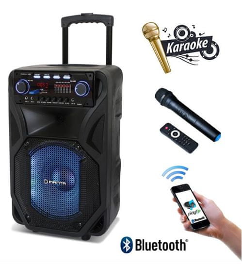 Manta Bluetooth prenosni zvočni sistem za karaoke SPK5021 HERAKLES, servisiran - Odprta embalaža