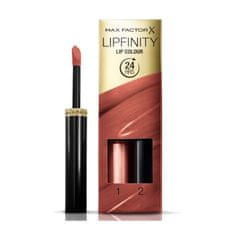 Max Factor Long-lasting lipstick with Lipfinity balsam, odtenek 070 – Spicey, 2.3 ml + 1.9 ml